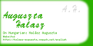 auguszta halasz business card